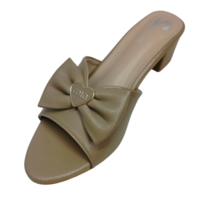 STYLISH Women’s Block Heel Slip-On Sandals with Bow Detail | Comfortable Open-Toe Casual Heels